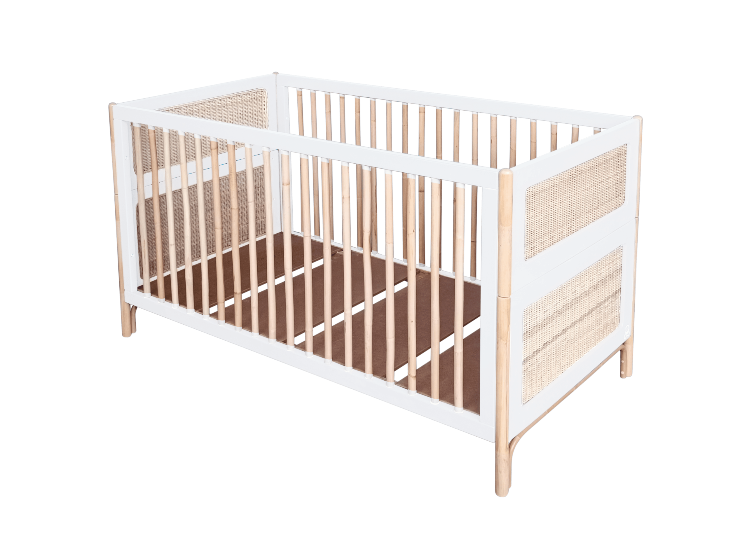 Cuna de Madera Wave Ratán 70 X 140 CM